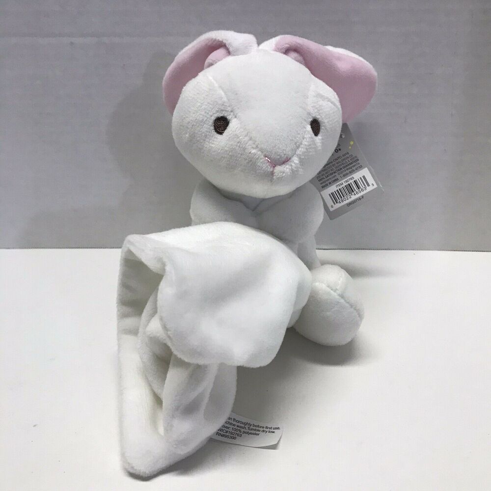 NWT Moon & Stars White Bunny Rabbit Lovey Security Blanket Plush Walgreens